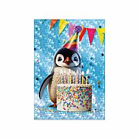 PENGUIN  FOIL BIRTHDAY CARD