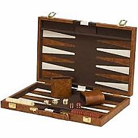 BACKGAMMON 15" BROWN/WHITE