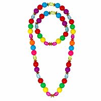 RAINBOW BEADED NECKLACE/BRACELET SET