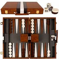 BACKGAMMON 15" BROWN/WHITE