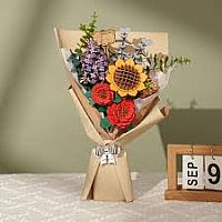 WOODEN PUZZLE FLOWER BOUQUET