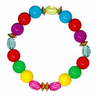 RAINBOW BEADED NECKLACE/BRACELET SET