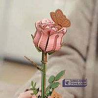 WOODEN PUZZLE PINK ROSE