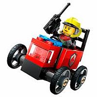 LEGO PIZZA VS. FIRE TRUCK RACE