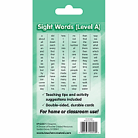 SIGHT WORDS LVL A FLASH CARDS