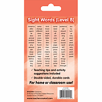 SIGHT WORDS LEVEL B FLASH CARDS