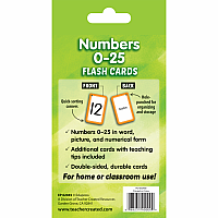 NUMBERS 1-25 FLASH CARDS TCR