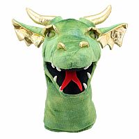 GREEN DRAGON HEAD PUPPET