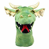 GREEN DRAGON HEAD PUPPET