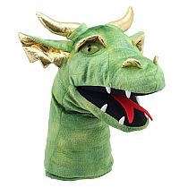 GREEN DRAGON HEAD PUPPET