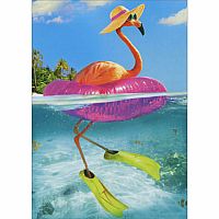 FLAMINGO FLOAT TUBE BD CARD