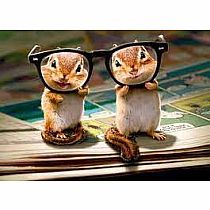 2 CHIPMUNKS EYEGLASSES BD CRD