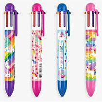 6 CLICK INK PEN UNICORNS