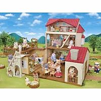 CC RED ROOD COUNTRY HOME SECRET ATTIC ROOM--Calico Critters