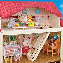 CC RED ROOD COUNTRY HOME SECRET ATTIC ROOM--Calico Critters