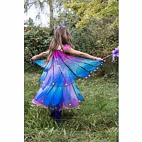 BUTTERLY TWIRL DRESS BLUE/PURPLE 3/4