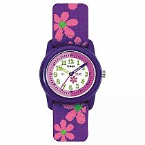 TIMEX WATCH PUPRLE FLOWER