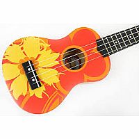 AMAHI ORANGE FLOWER UKULELE