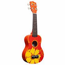 AMAHI ORANGE FLOWER UKULELE