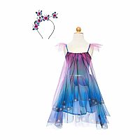 BUTTERLY TWIRL DRESS BLUE/PURPLE 3/4