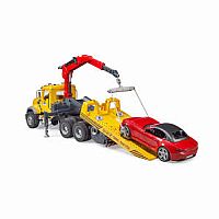 BRUDER MACK TOW TRUCK W ROADST