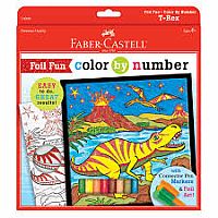 Color by Number T-Rex Foil Fun