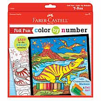 Color by Number T-Rex Foil Fun