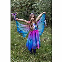 BUTTERLY TWIRL DRESS BLUE/PURPLE 3/4