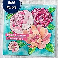 BOLD FLORAL PAINT BY # WATERCOLOR