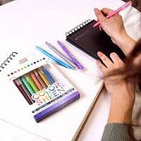 COLOR SHEEN METLIC GEL PENS 12