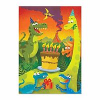 DINOSAUR PARTY BDAY CARD