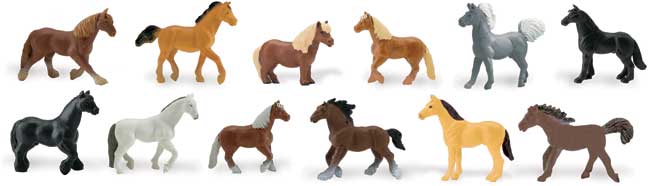 small toy horses